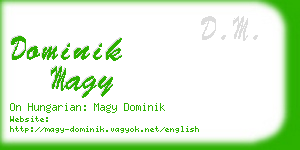 dominik magy business card